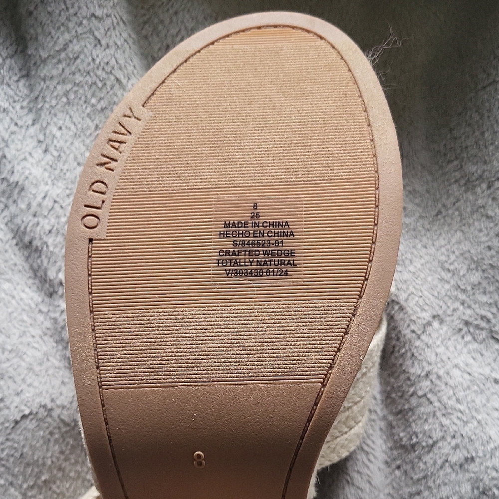 Old Navy Cream Espadrille Platform Shoes - Picture 5 of 5